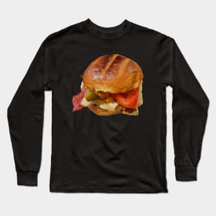 Food Chicken Burger Photo Long Sleeve T-Shirt